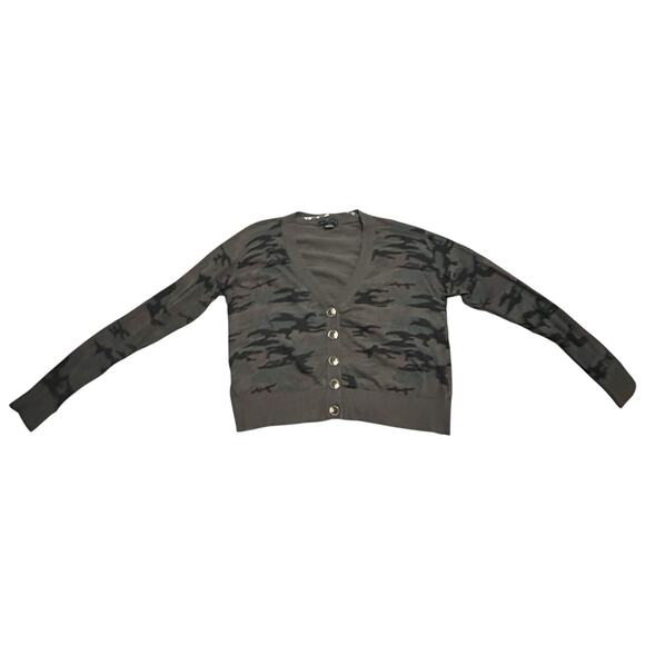 SANCTUARY Let’s Hang Women's S Green Camo Long Sleeve Cardigan Y2K - Picture 3 of 6